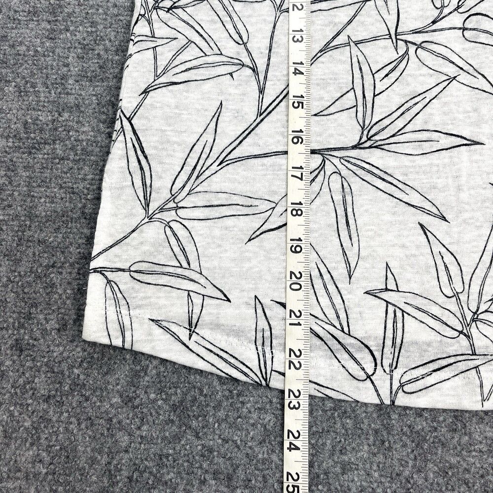 Cynthia Rowley Linen Top Womens Size Small Black White Leaf Print NEW W Tags - Picture 8 of 9